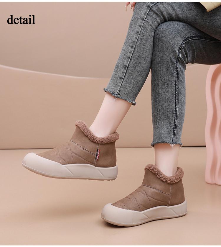 Order A Size Up Women's Warm Platform Snow Boots Outdoor Indoor House Shoes Comfortable Winter Ankle Booties Anti-Slip Shoes for Women