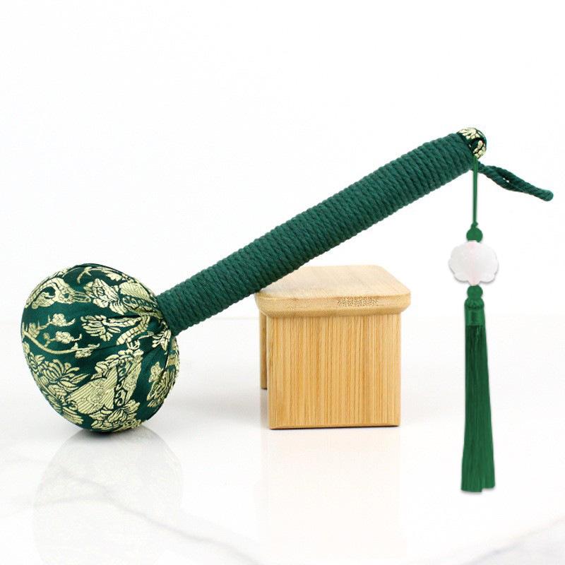 Year of the Horse Mugwort Meridian Massage Hammer - Solid Color Brocade Multifunctional Health Gift