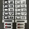 The new ABS letter 3D sticker For Q1 Q2 Q3 Q5 Q7 Q8 logo quattro Sline Black Silver general