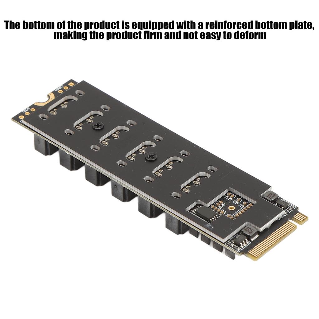 M.2 To SATA3.0 Adapter Card 6Gbps High Speed ASM1166 M.2 PCIE To SATA Expansion Card with Smart Indicator