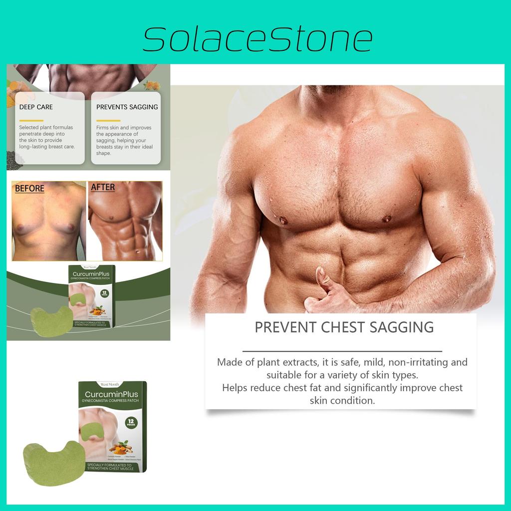 West Month Male Chest Care Patches For Firming And Shaping Male Chest Skin 12 Pieces