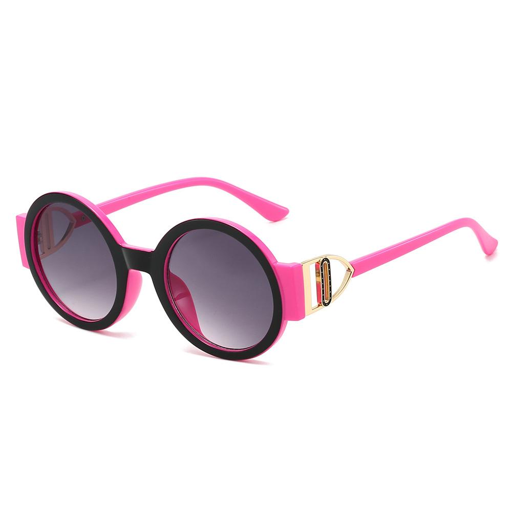 JYL Round Art Frame Sunglasses UV400 Women Modern INS Trendy Vintage / 18031