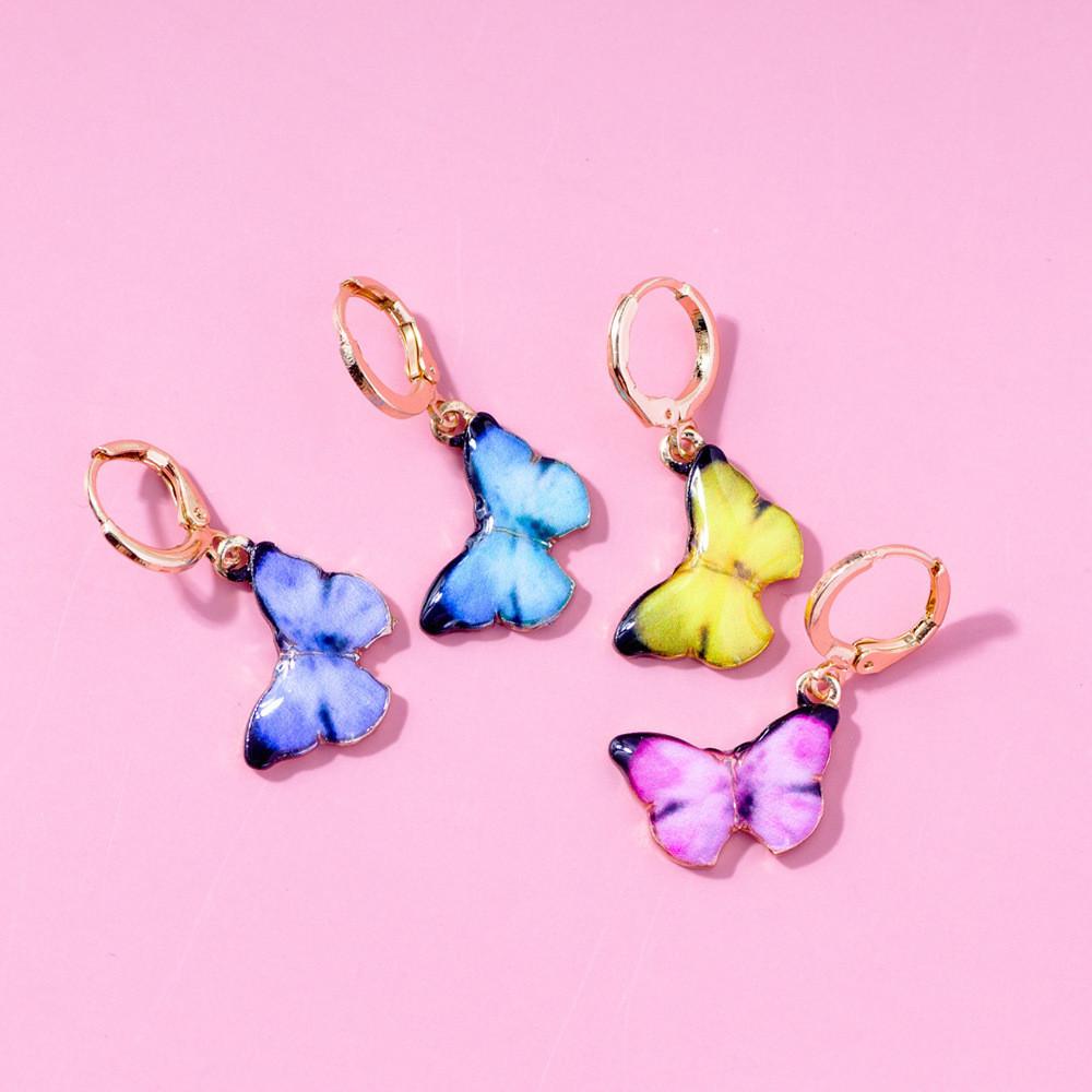 Butterfly Alloy Unique Drop Earrings Fashionable Metal Jewelry Ideal Gifts For