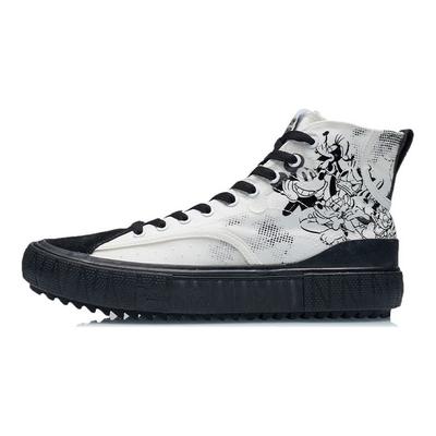 Li Ning Disney X  Comfortable Sports Slip Resistant Lightweight Durable High Top Sneakers Men Sneakers Phantom-Black AGCR179-5