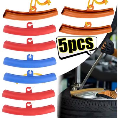 Lot de 1, 3 ou 5 protège-jantes de voiture, protection de jantes de vélo, rouge, protection de changeur de pneus, outil universel de protection