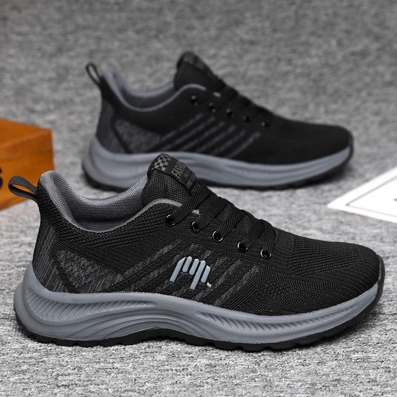 New Men's Breathable Middle-aged and Elderly Soft-soled Deodorant Shoes Lightweight Sports Shoes Casual Shoes Men's Shoes