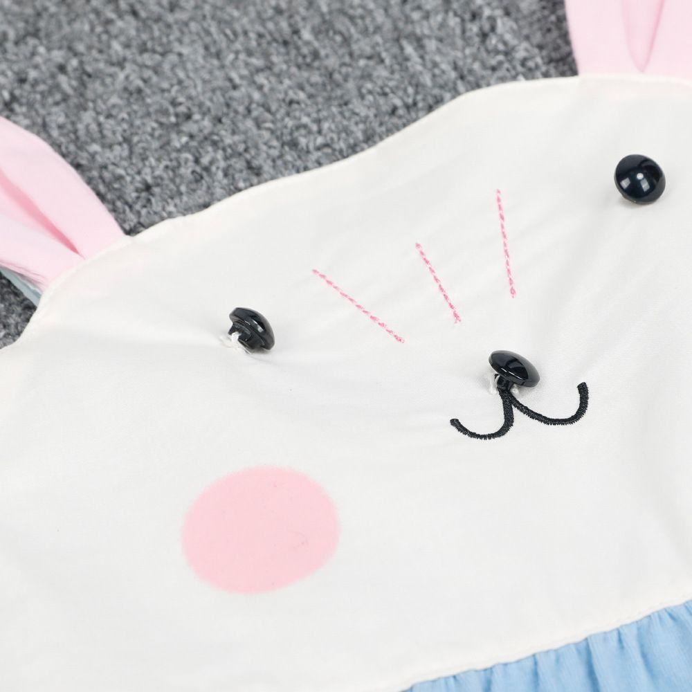 2024 New Baby Girls Summer Cotton Dress Cute Rabbit Suspenders Skirt Children Beach Casual Dresses