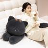 Black Cat Plush Pillow Soft Doll Stuffed Lying Cat Cushion Cute Sleeping Cat Design Lovely Birthday Gift Idea for Cat Lovers
