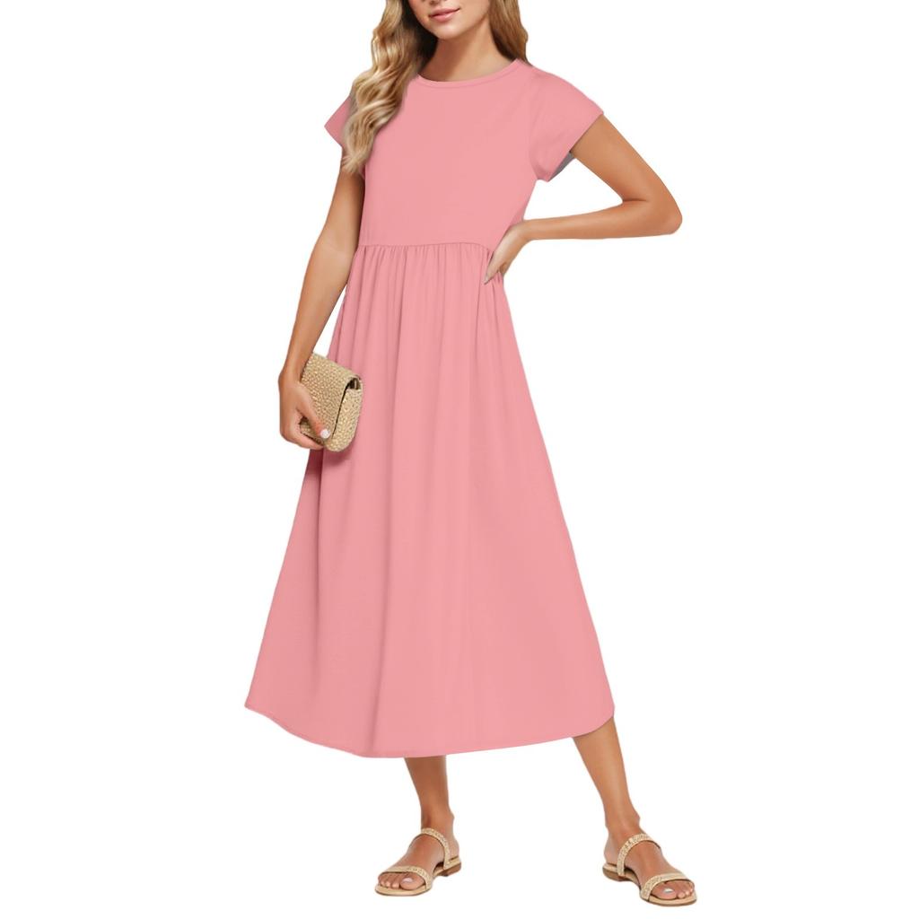 Women's Fashion Temperament Elegant Waisted Casual Dresses