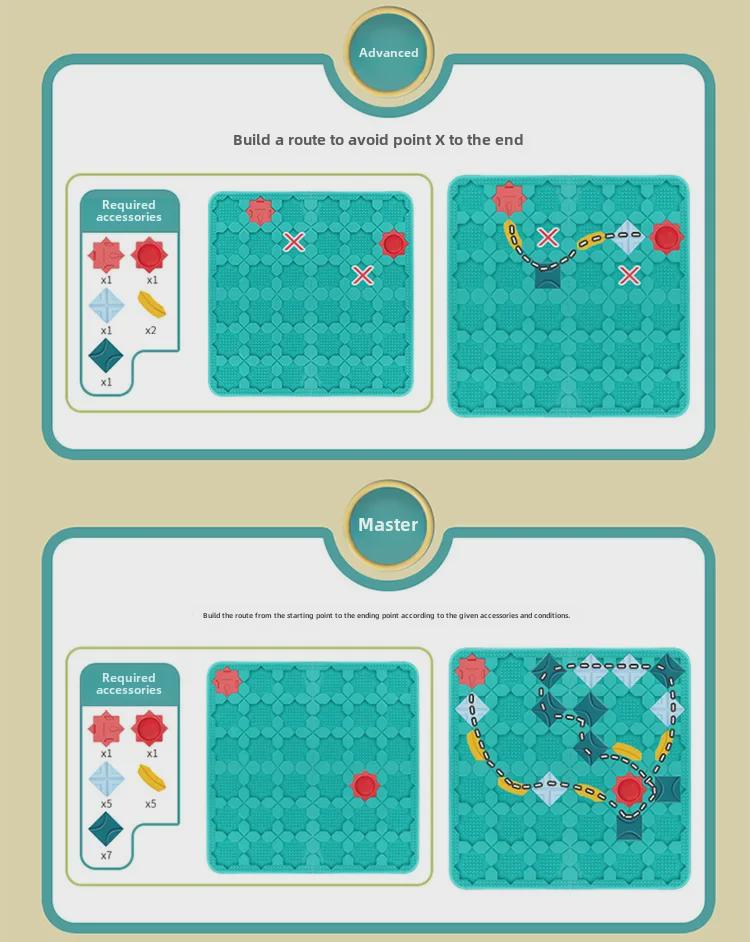 Grenzüberschreitendes Desktop-Spiel: Straßenbau-Labyrinth mit logischem Denken für kreatives Kinderspiel