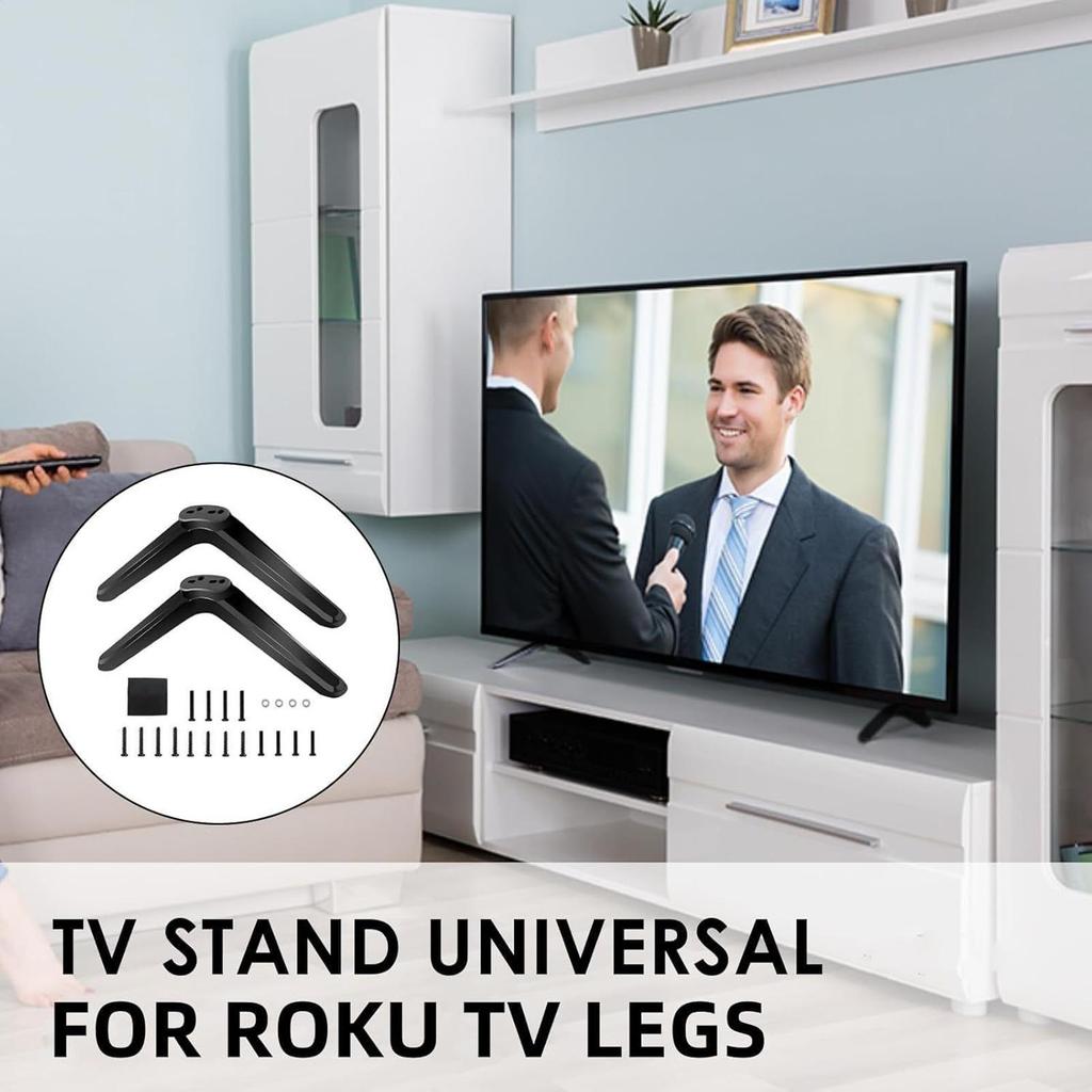 2pcs home Universal TV Large Stand Easy to Install TV Replacement Legs Anti-slip rubber pad and anti-falling nut for Most TVs