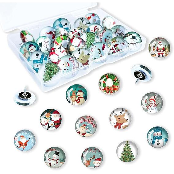 Кнопки-гвоздики P,Кнопки-гвоздики,Декоративные кнопки-гвоздики P,Милые кнопки-гвоздики и кнопки-гвоздики P для доски объявлений, Доска для прикалывания для пробковой доски, Декор для класса, Декор для офиса, Декор для рабочего места Christmas-1