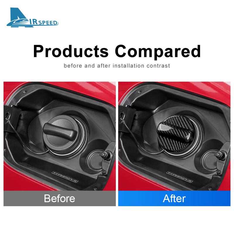 Real Hard Carbon Fiber Cover Universal For Mercedes Benz AMG C Class W463 W461 C253 W166 E300 E450 E55 Car Fuel Tank Cap Trim