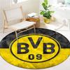 Borussia Round Area Rug,Carpet Rug for Living Room Bedroom Sofa Playroom Decor,Non-slip Floor Mat