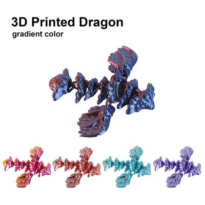 3D tištěný drak 3D tištěný kloubový křišťálový drak Hračka pro dospělé Děti Hračky Mystery Dragon