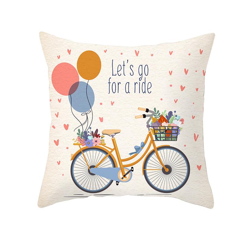 Pink Series Valentine's Day Peach Skin Pillowcase Home Sofa Cushion Cover Square Pillowcase