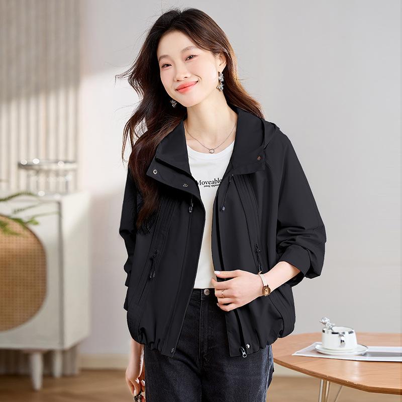 

Модный повседневный короткий тренч женский весенне-осенний ранней весной новый темперамент маленький топ XL чёрный