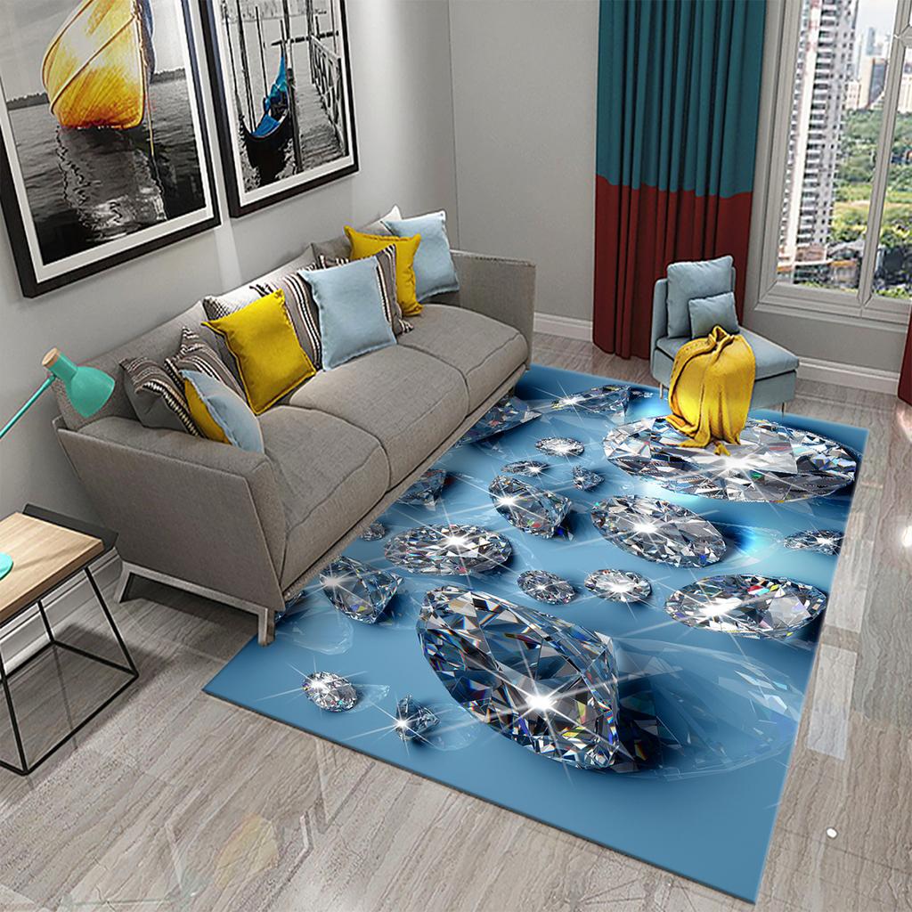 Living room balcony bedroom floor mat soft children's room rug casual rug bathroom non-slip rug sparkling diamond rug