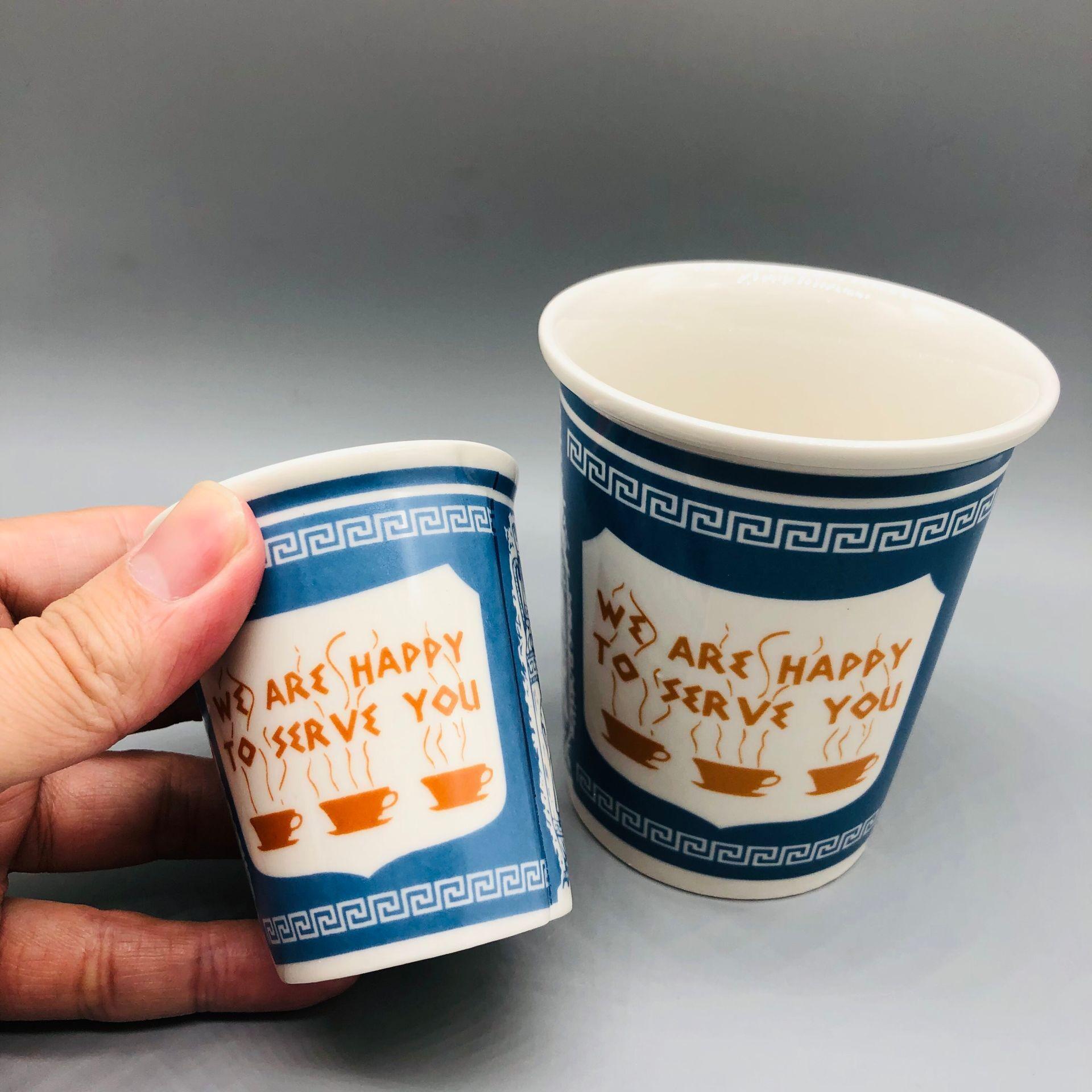 Iconic New York Ceramic Coffee Cup - We Are Happy to Serve You 201-300ml