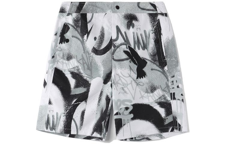 Li Ning Casual Shorts Men's Black White Print AKSR123-1