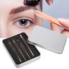 Professional Rose Gold Stainless Steel Slant Tip Tweezer Eyebrow Hair Remover Makeup Tool 4pcs