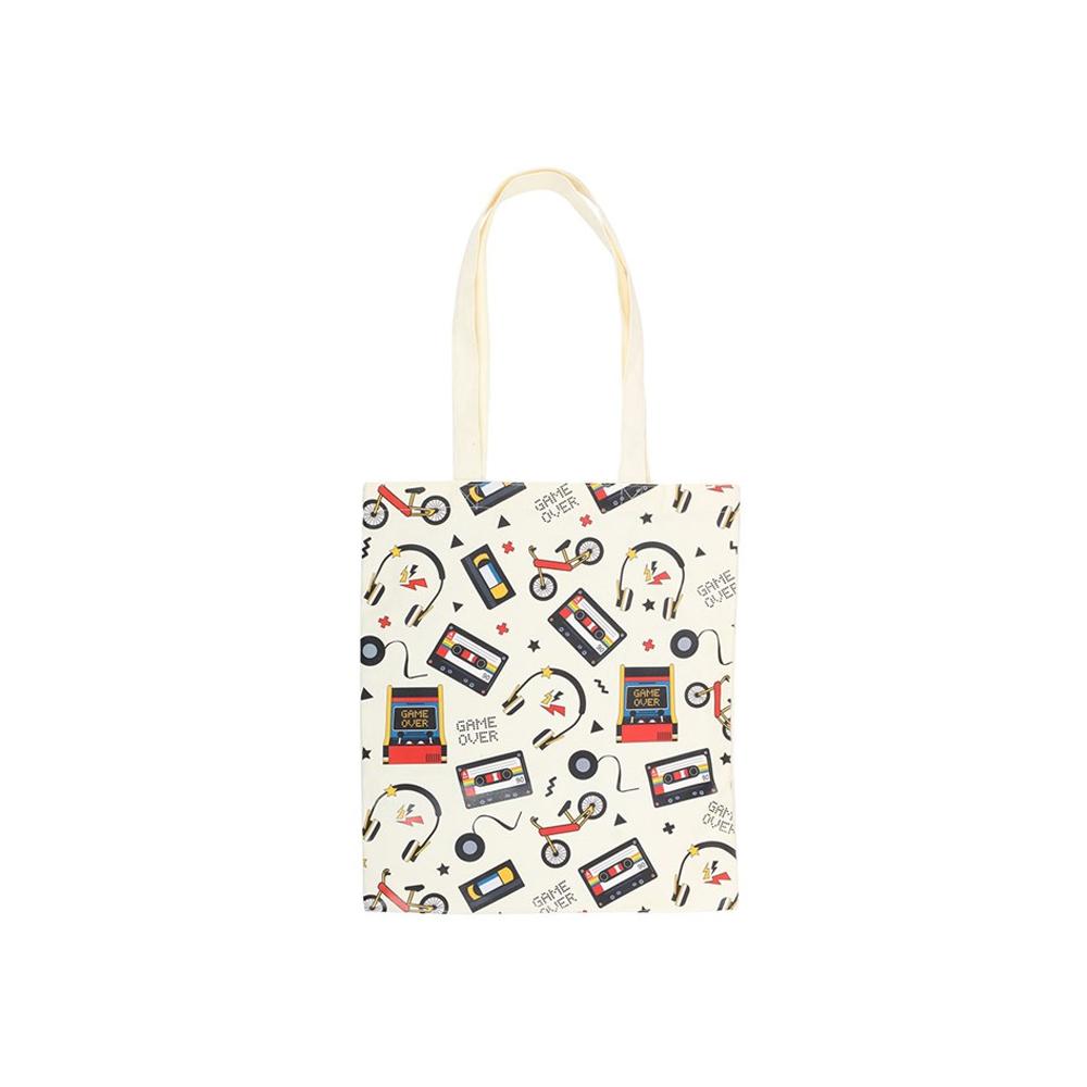 Something Different 80s Retro Print Polycotton Tote Bag