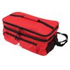 First Responder Bag Double Layer Medication Carrying Case Nylon Large Emergency Bag for Home Outdoor Red