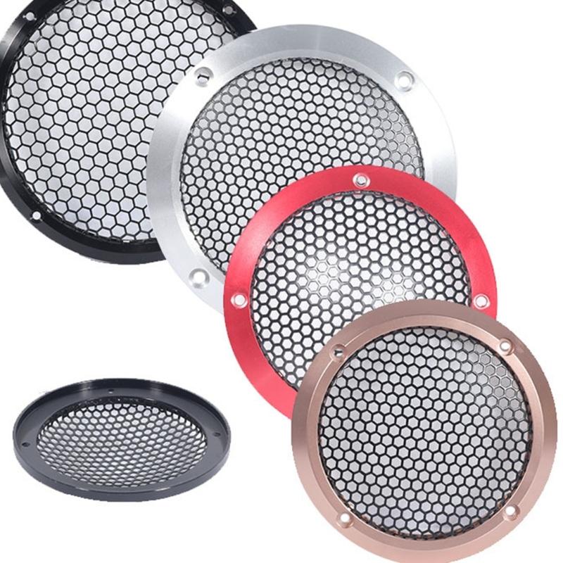 Autolautsprecher-Gitterabdeckung Schutz Metallgitter Dekorative Kreise für Klangqualität Schützt das Soundsystem des Autos