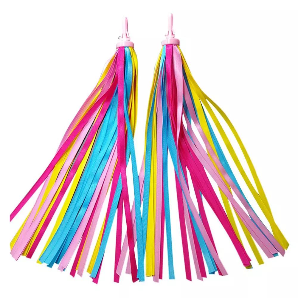 Rainbow Tassel Child Bike 30CM Bicycle Ribbon Bike Streamer Scooter Ribbon Bicycle Handlebar