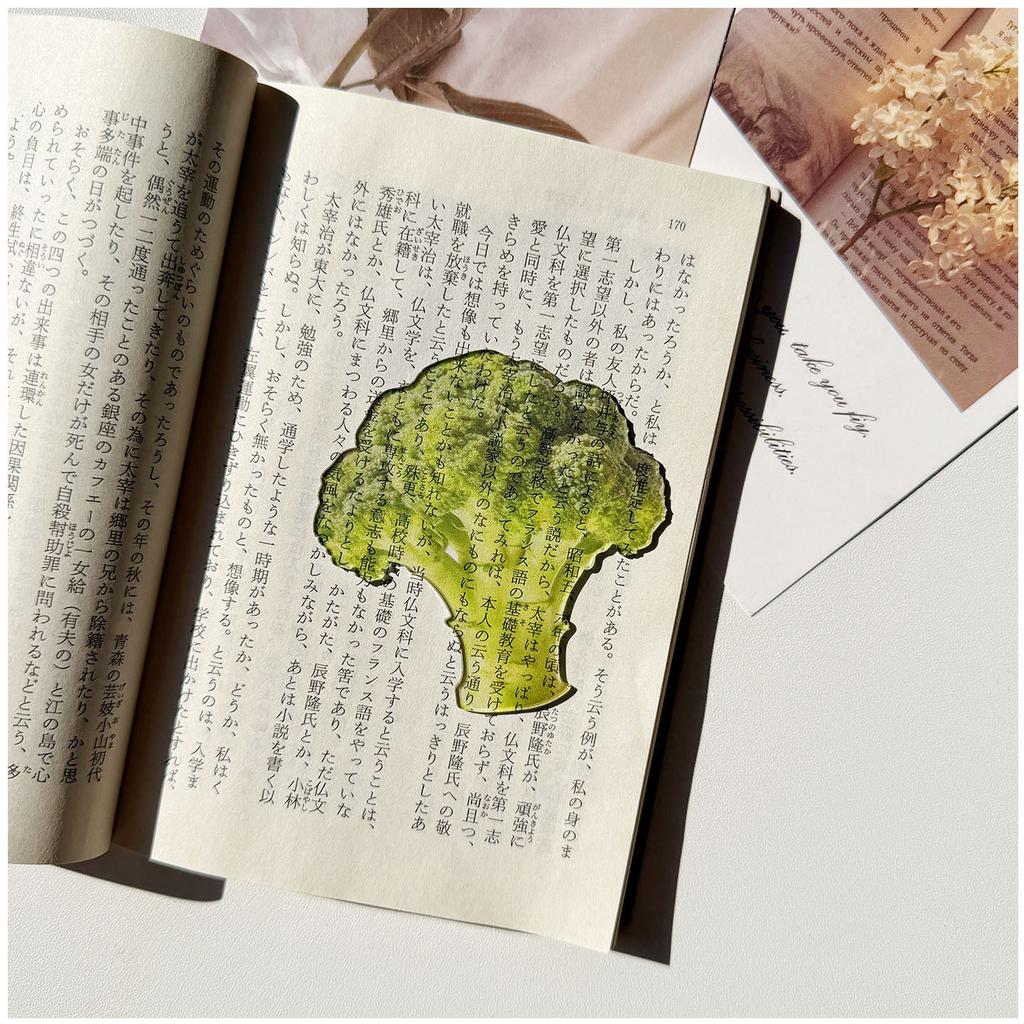 Transparenter Acryl-Lesezeichen Frucht-Gemüse-Design Kreativer Seitenmarkierer Klares Buchzubehör Für Lese-Schüler Geschenk