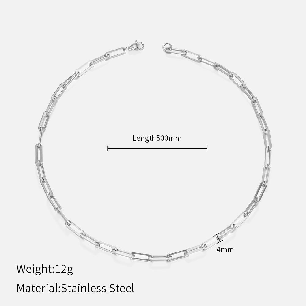 Titanium Steel Gold Collarbone Chain Necklace for Women Fashion Jewelry Gift