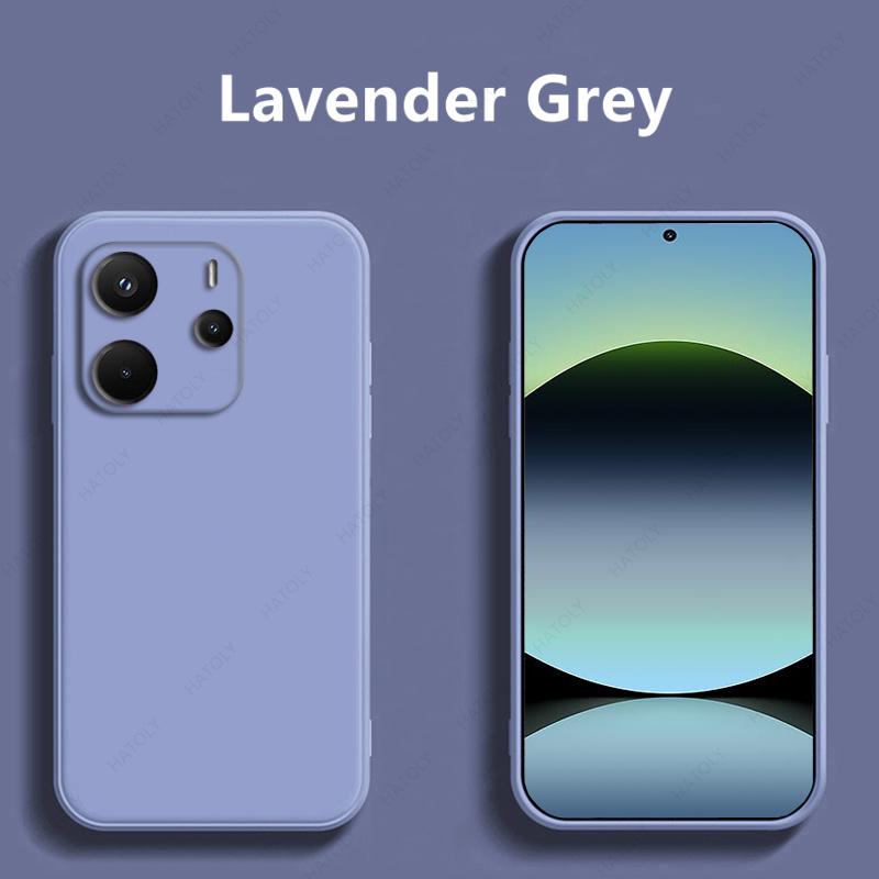 Liquid Silicone Phone Case For Xiaomi Redmi Note 14 4G Case Cover Shockproof Funda Cover For Redmi Note 14 Pro 4G