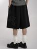 Lupeu Cubic Cross Big Pocket Bermuda Shorts Black