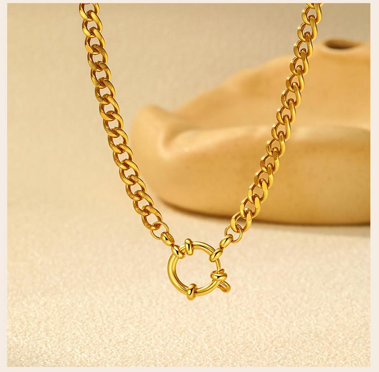 Edelstahl Kette Matrosen Halskette für Damen, Satelliten-/Kubanische Kette Choker, Verbessertes Federring Verschluss Minimalistischer Schmuck