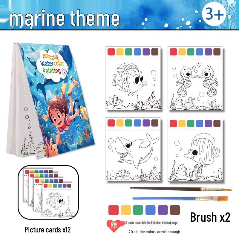 Custom Children s Christmas Watercolor Coloring Book