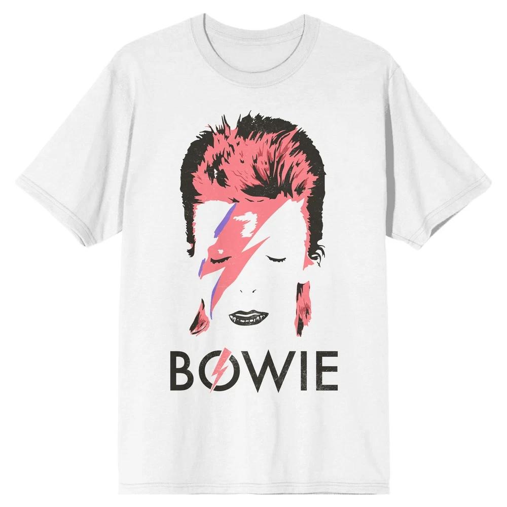 David Bowie Ziggy Stardust Portrait Art Mens White T Shirt New XL