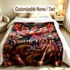 Drachen Phoenix Thema Weiche Decke Personalisierter Benutzerdefinierter Name Text Druck Warme Decke Haus Sofa Schlafzimmer Dekor
