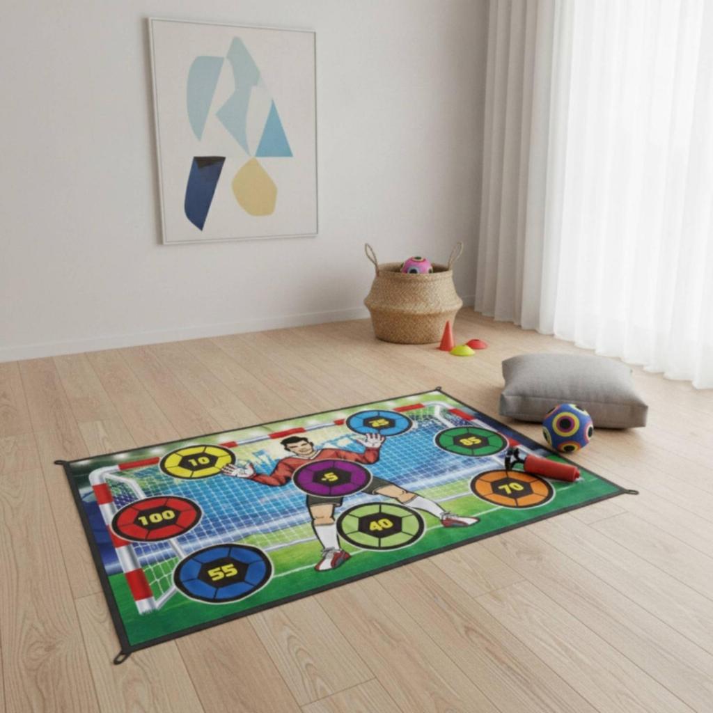 Children Soccer Skills Trainer Mat with ABS Rings for Youth Sports Activities