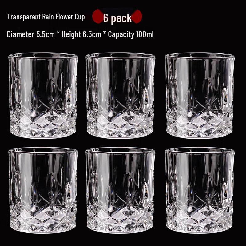 Premium Gold-Rimmed Crystal Spirit Glasses Set