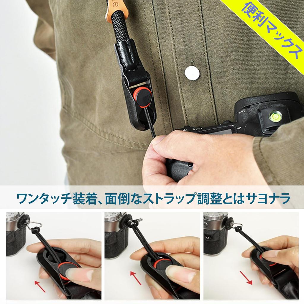 Camera Neck Shoulder Genuine Leather Climbing Quick Compatible with and Compact Cameras [CT_Luxury_Elegant] Strap, Strap, Strap, Rope, Release,