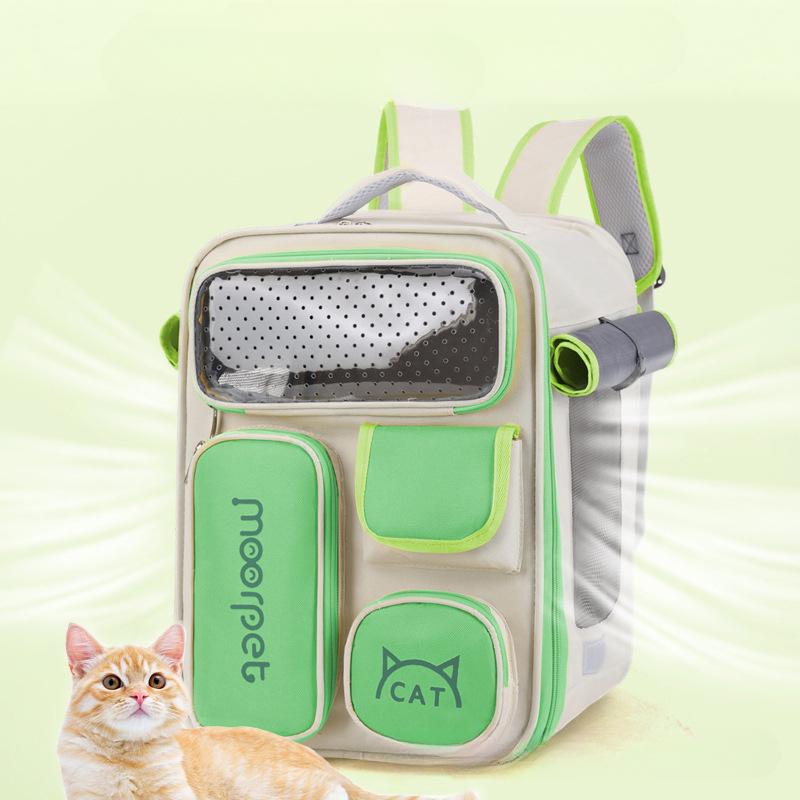 Cat Bag Outdoor Portable Pet Backpack Large Capacity Cat School Bag Shoulder Portable Breathable Cat Bag