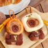 Bread Hat Toast Capybara Plush Keychain With Cartoon Pendant Bag Decoration Gift