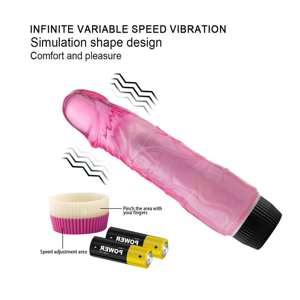 Waterproof Realistic Dildo Vibrator Soft Jelly Powerful G-spot Masturbation Adults Toys for Women Men