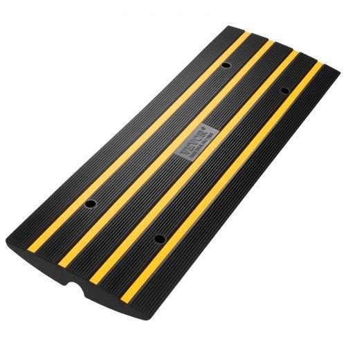 VEVOR Curb Ramp, 2 Pack, 2.6" Rise, Rubber Driveway Ramps, Heavy Duty 33069 Lbs Weight Capacity Threshold Ramp