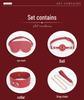Intimate 10-Piece BDSM Set: Ball Gag, Whip, Handcuffs, Foot Cuffs, and Eye Mask