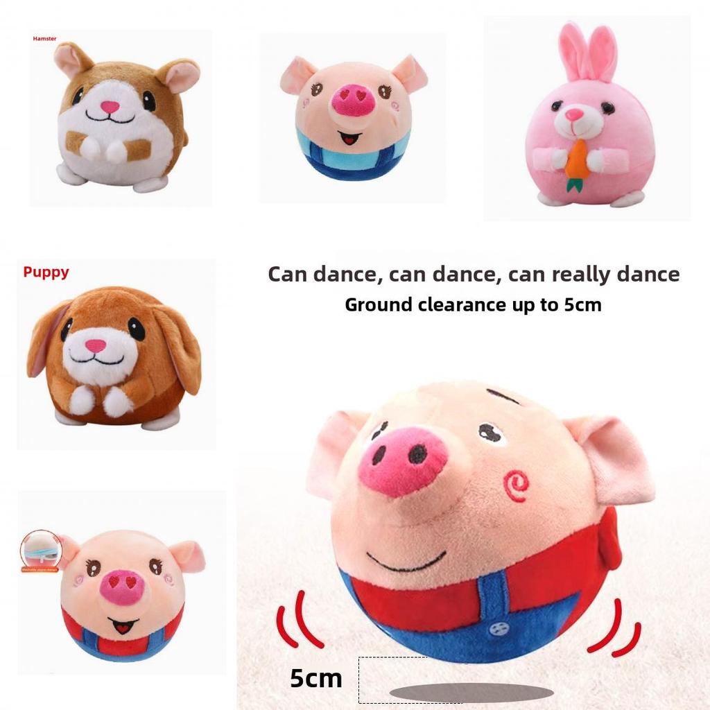 Jumping Pig Plush Toy With Singing Speech Learning For Baby And Kids