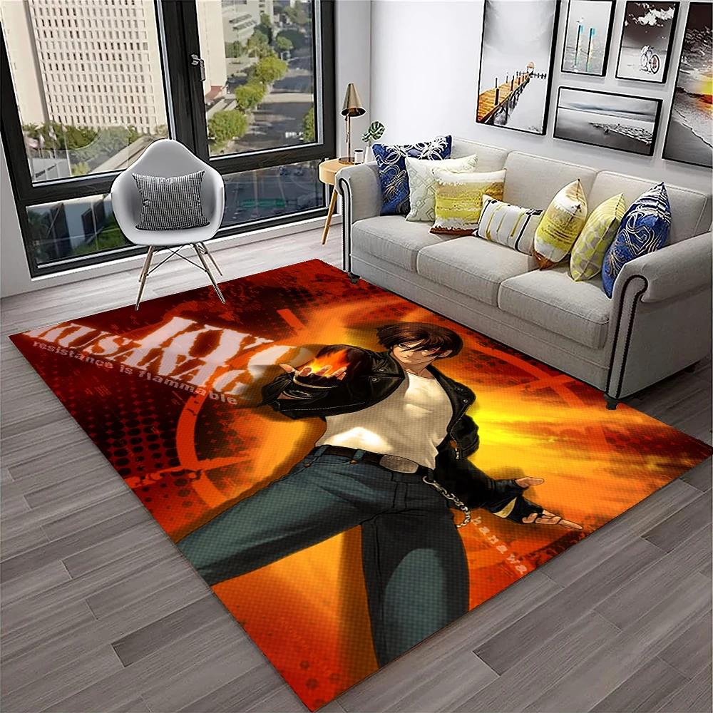 3D Retro Game King of Fighters Gamer Carpet Rug for Home Living Room Bedroom Sofa Doormat Decor,kids Area Rug Non-slip Floor Mat