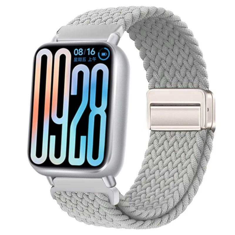 Bracelet en nylon pour Xiaomi Band 8Pro/9Pro Tressé à boucle magnétique Respirant Réglable Bracelet pour Redmi Watch 5-4 Bracelet de montre