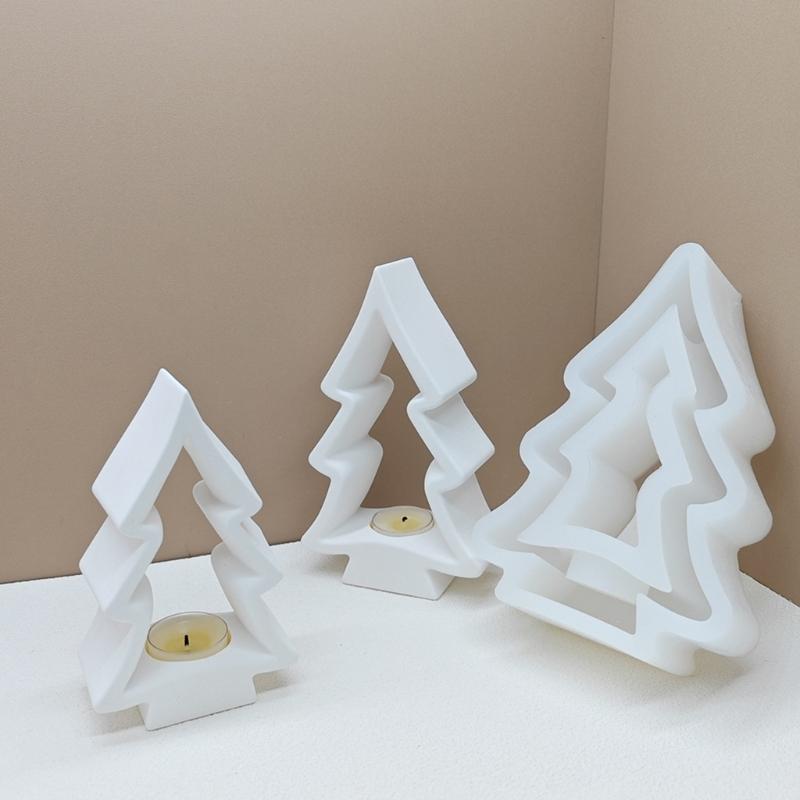 Christmas Tree Candle Holder Silicone Molds Epoxy Resin Molds Soap Molds Candlestick Molds for Candle Holder Making