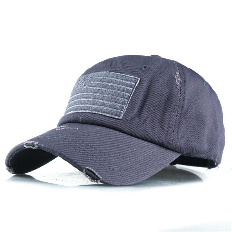 American Flag Pure Color Baseball Cap Men's Cotton Summer Hat Sun Protection Sun Hat Women's Summer Hat Cross-Border Hot Hat